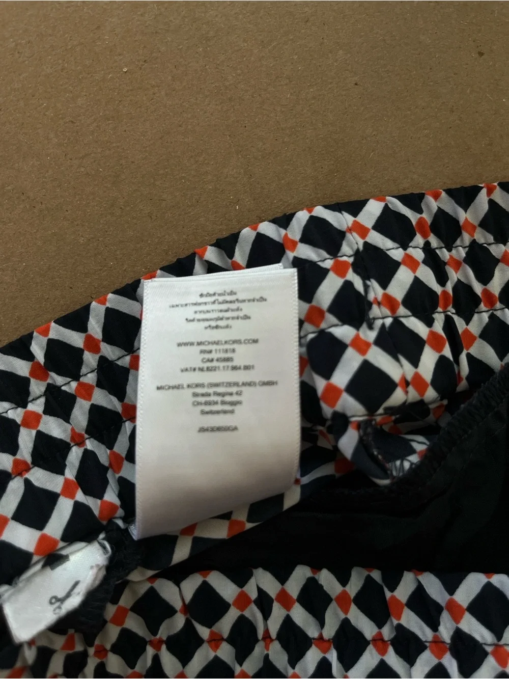 Michael Kors Black & White Geometric Jogger Pants